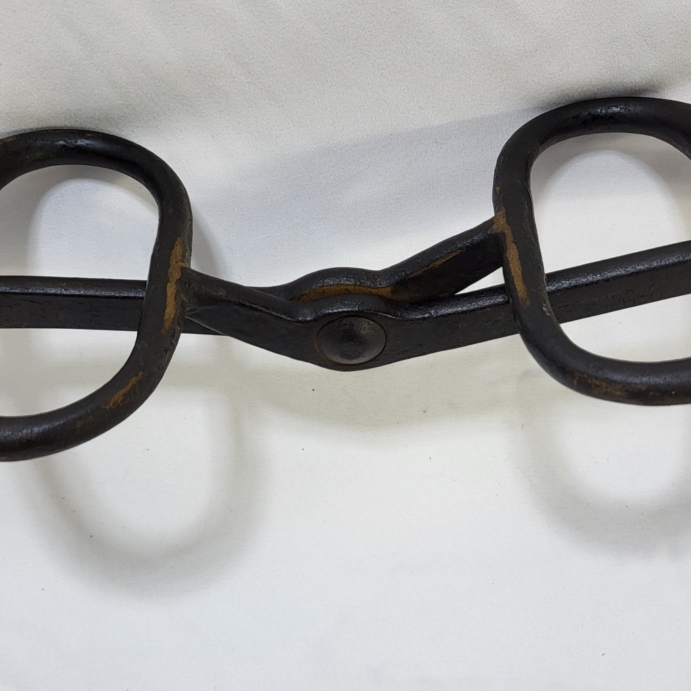 Antique Staatsburg NY Ice Block Tongs 17in Iron Ice Harvesting Tool Primitive - Picture 9 of 14